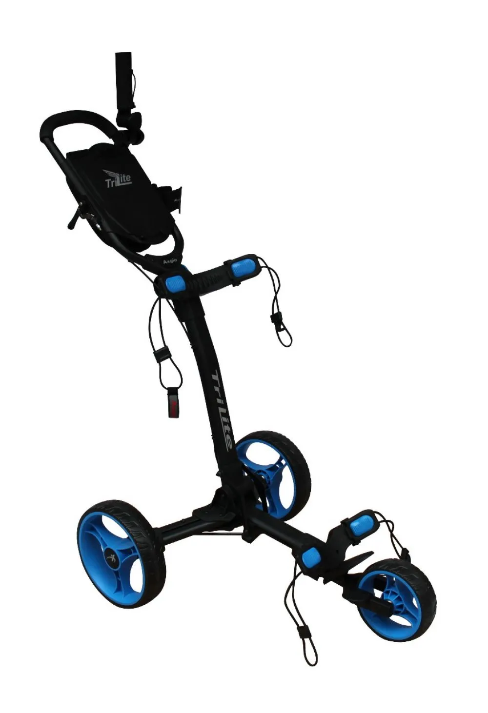Axglo TriLite 3 Wheel Golf Trolley | Black/Blue - Image 2