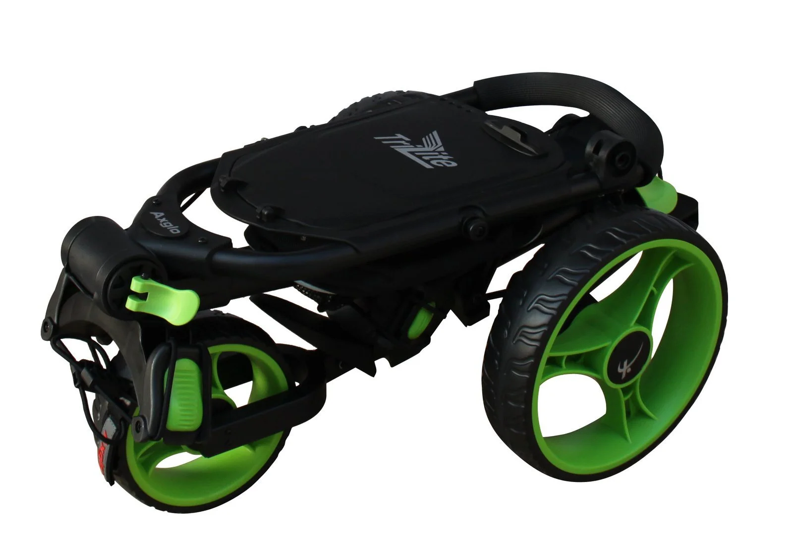 Axglo TriLite 3 Wheel Golf Trolley | Black/Green - Image 2