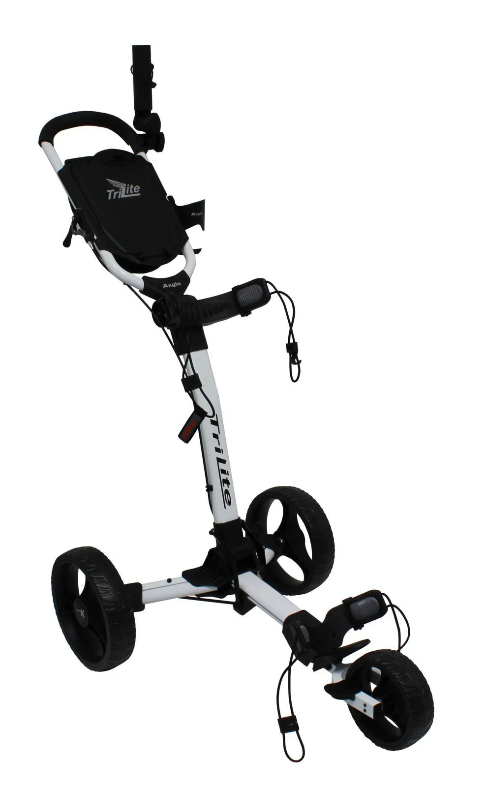 Axglo TriLite 3 Wheel Golf Trolley | White/Black - Image 2