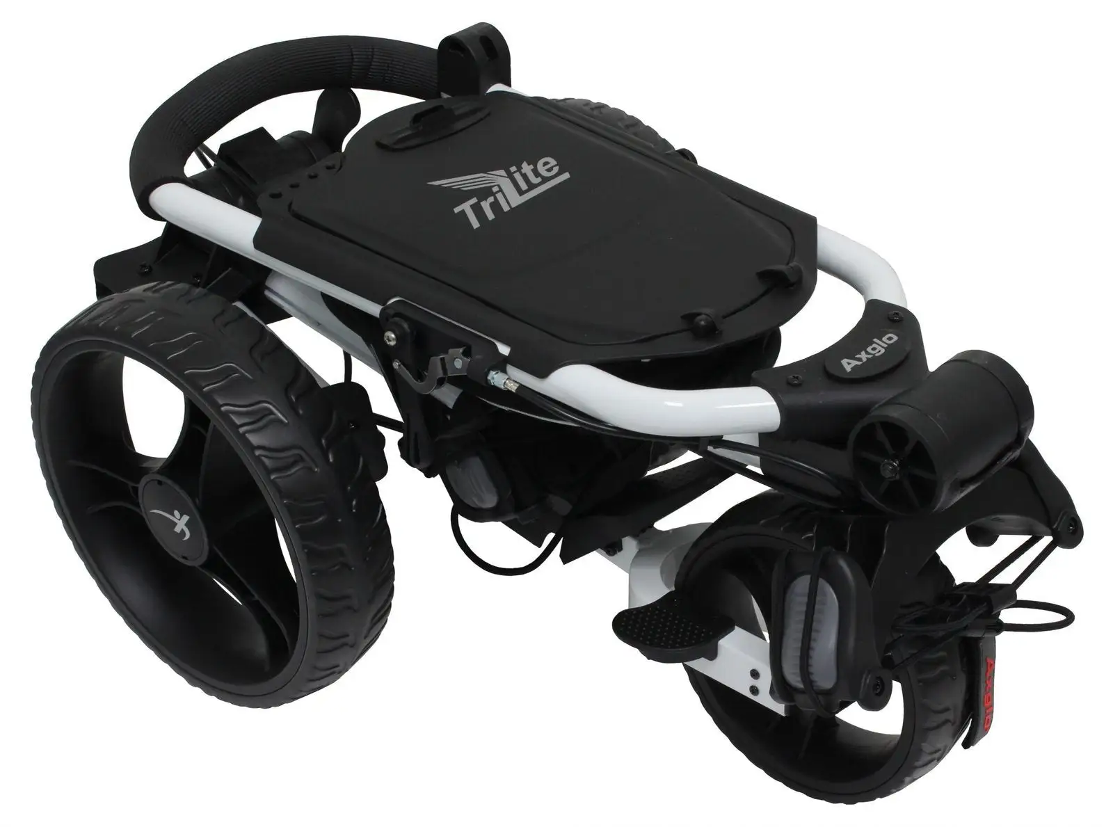 Axglo TriLite 3 Wheel Golf Trolley | White/Black - Image 3