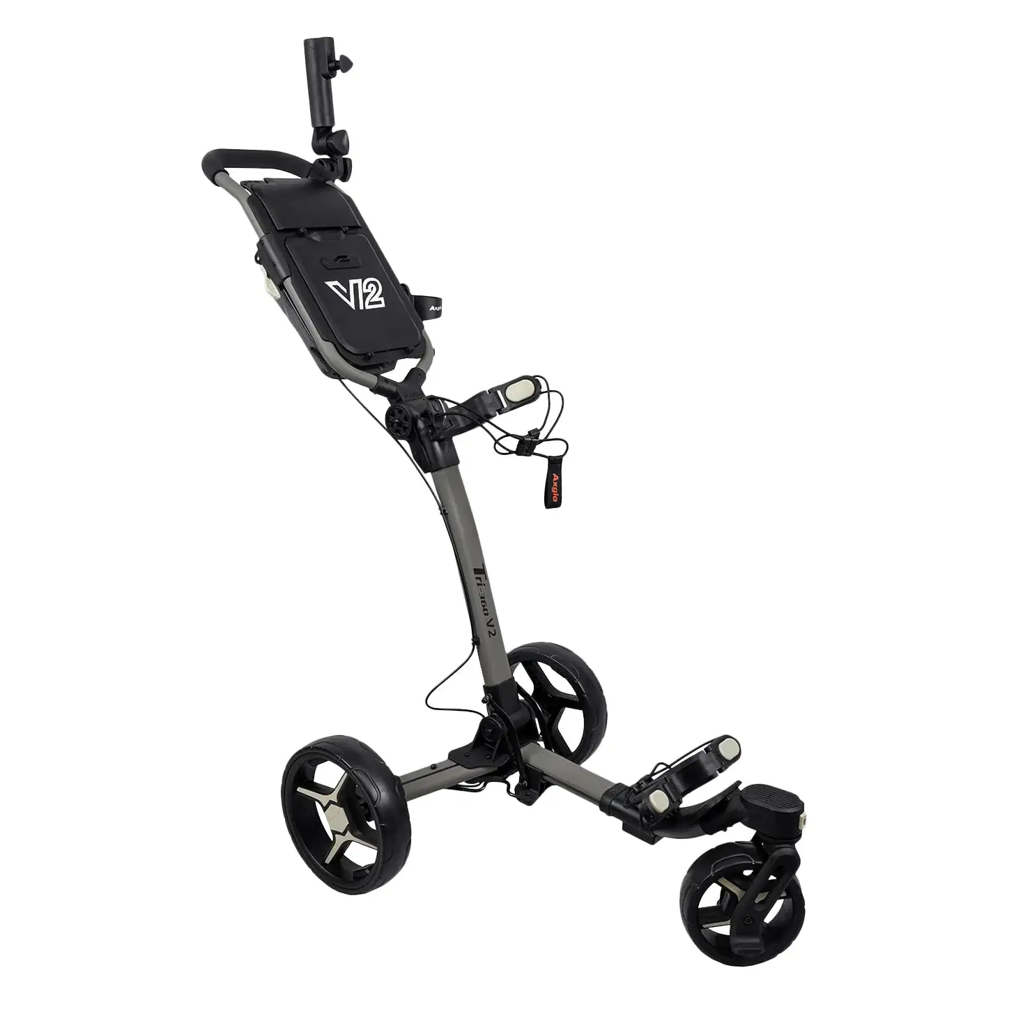 Axglo Tri-360 V2 Golf Trolley | Black/Grey