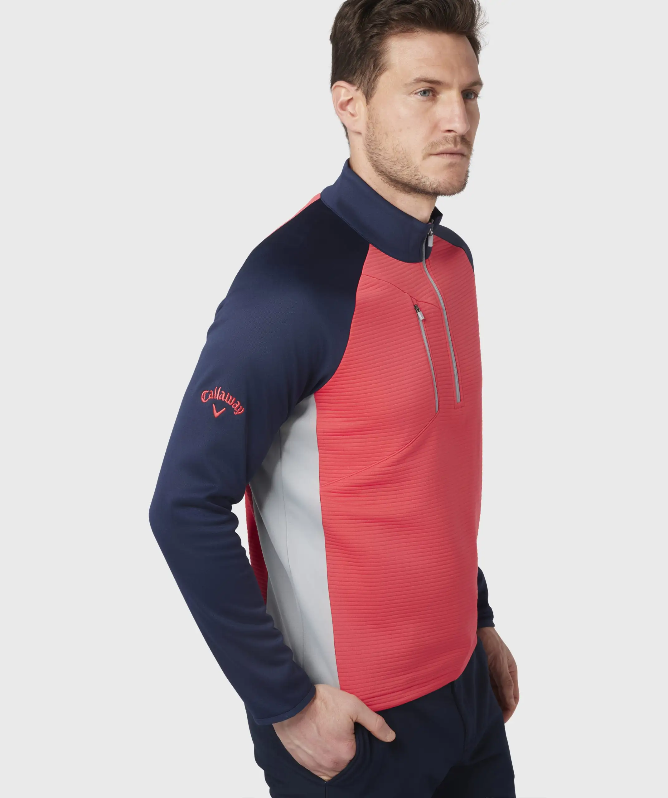 Callaway Ottoman Fleece 1/4 Zip Golf Sweater CGKFB0S3 - Image 3