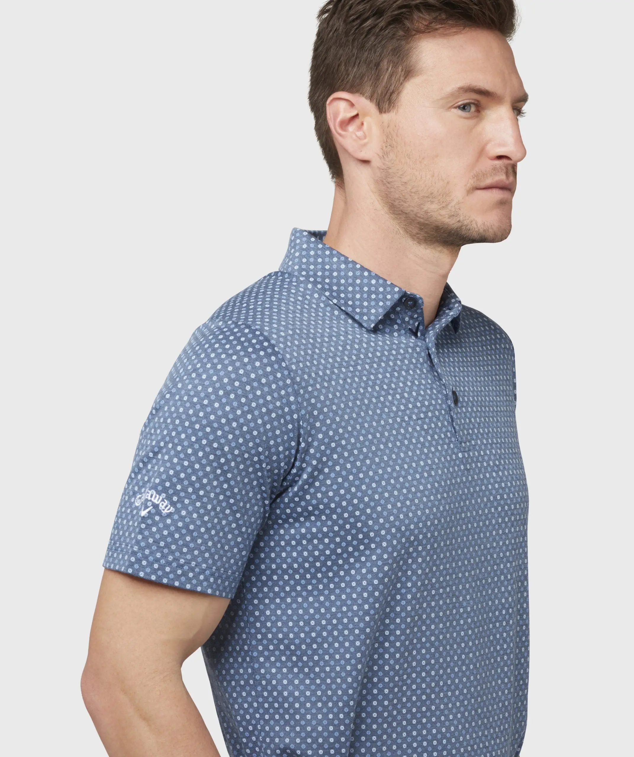 Callaway Soft Touch Micro Print Golf Polo Shirt CGKSC0K4 - Image 4