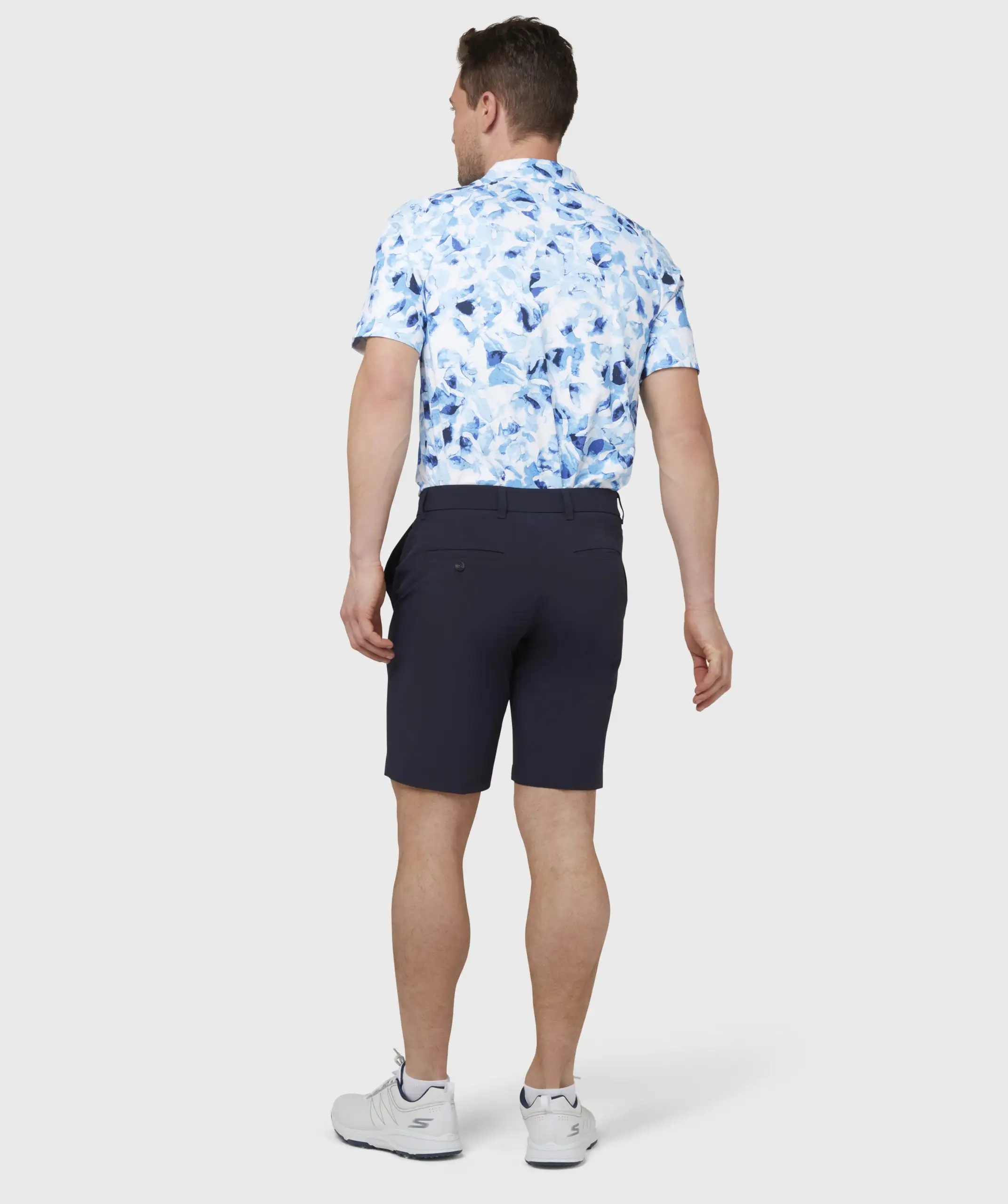 Callaway Tye Dye Leaf Print Golf Shirt CGKSC0C0 - Image 4