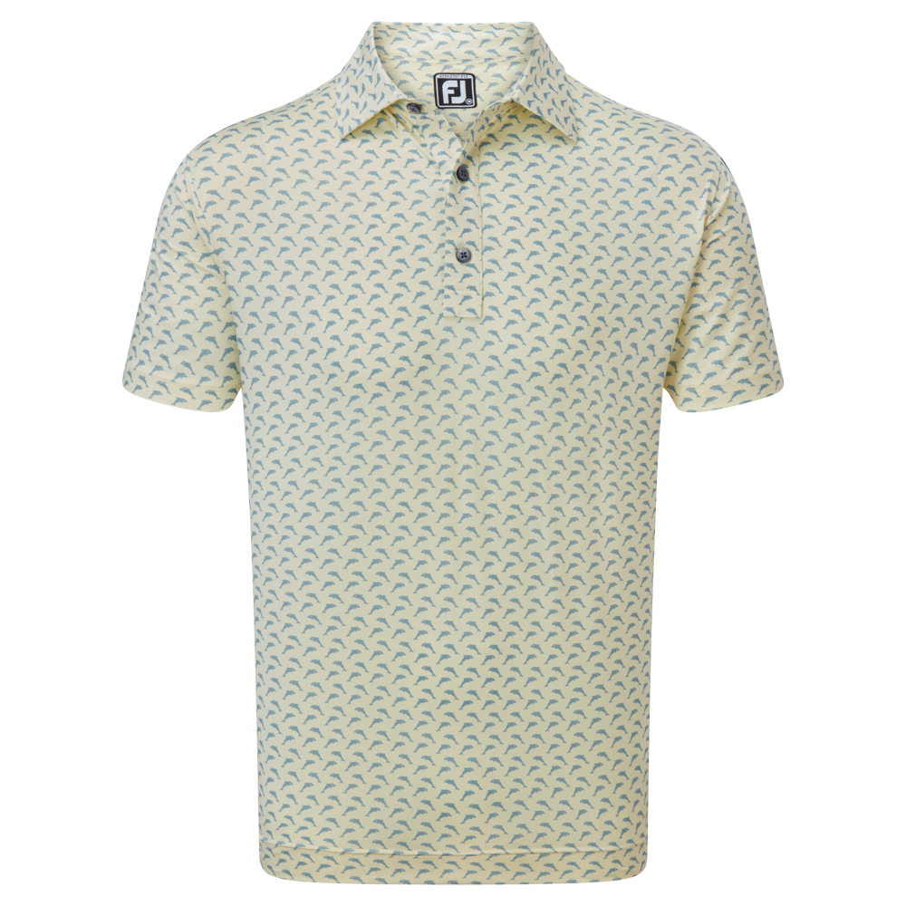 FootJoy Leaping Dolphins Print Lisle Golf Shirt 88354