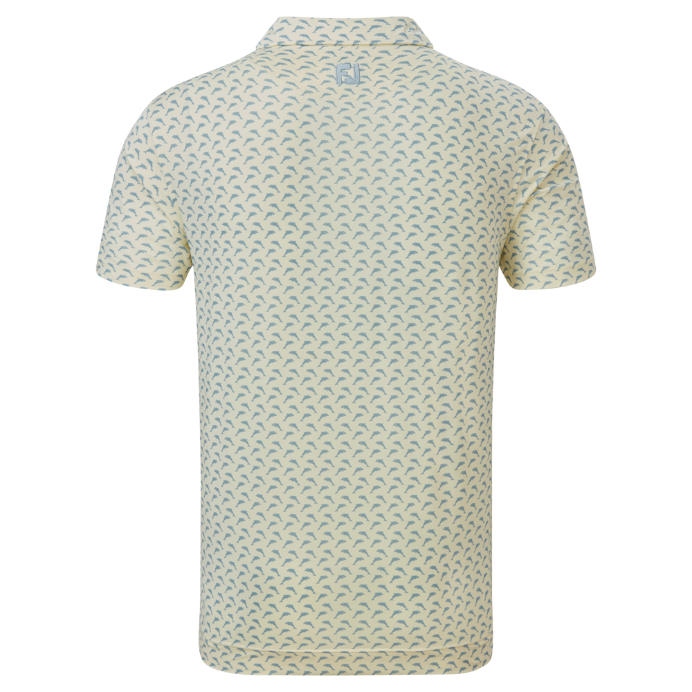 FootJoy Leaping Dolphins Print Lisle Golf Shirt 88354 - Image 2