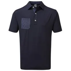FootJoy Stretch Pique Neat Print Trim Golf Polo Shirt