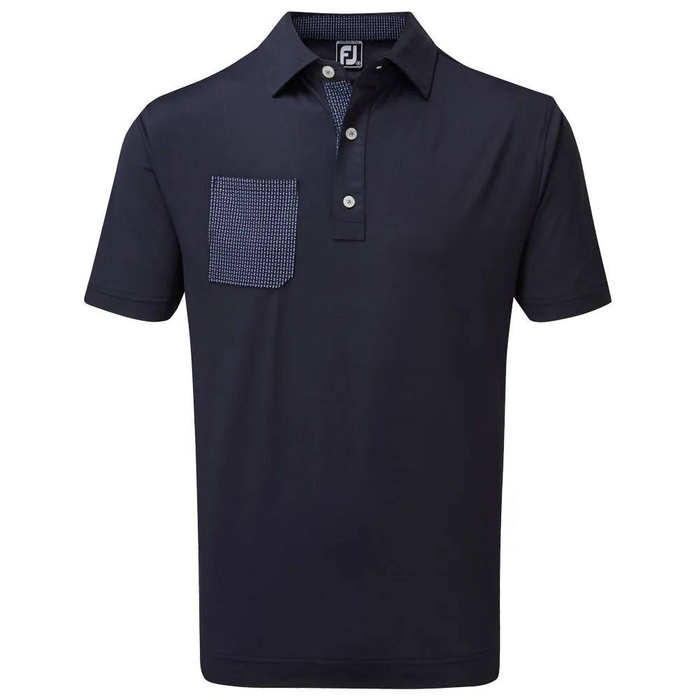 FootJoy Stretch Pique Neat Print Trim Golf Polo Shirt