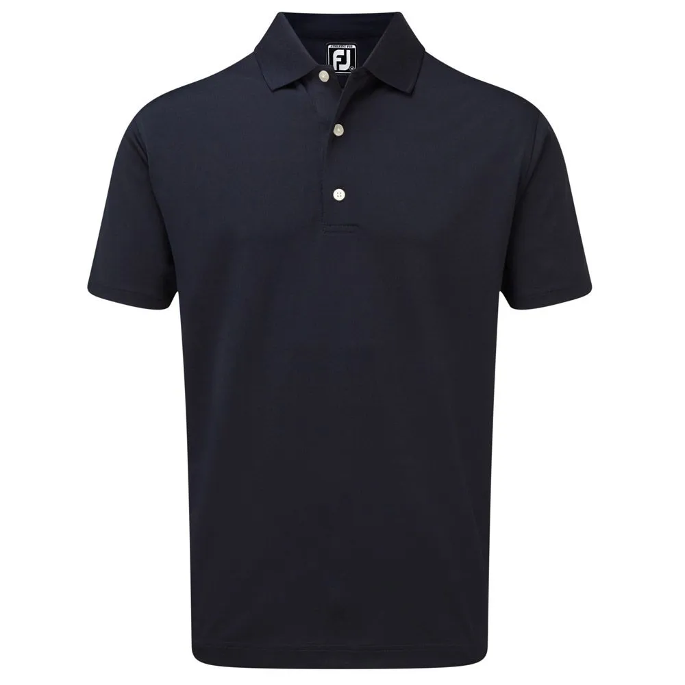 FootJoy Stretch Pique Solid Rib Knit Collar Golf Polo Shirt