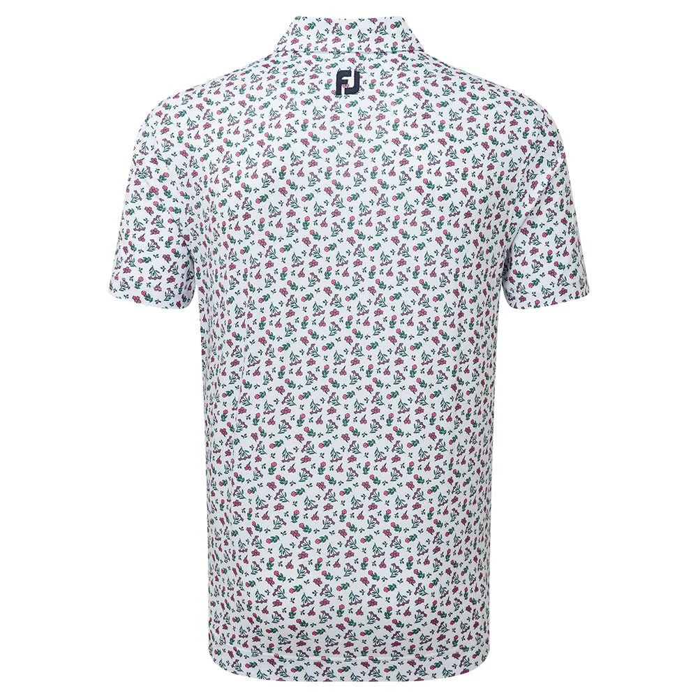Footjoy Mini Print Floral Golf Shirt 88784 - Image 2