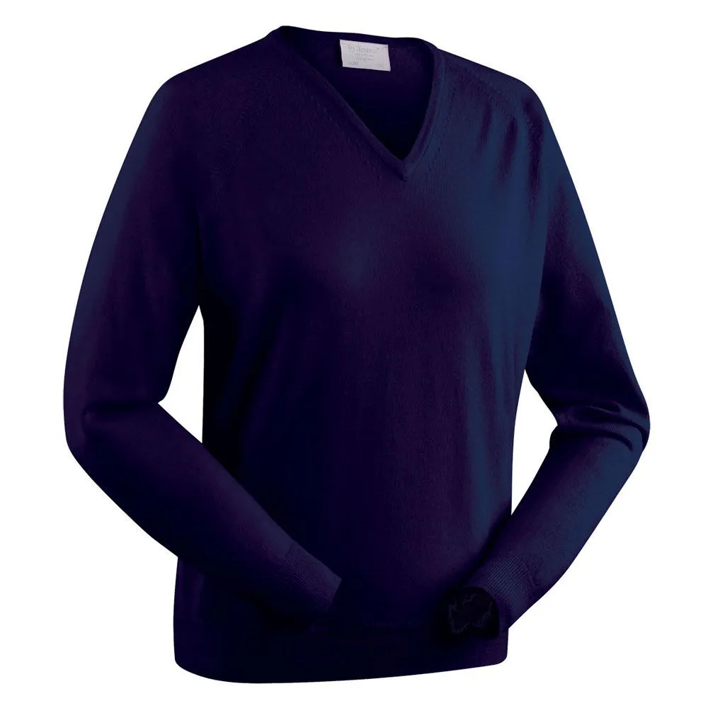 Glenbrae Ladies Merino V-Neck Sweater - Image 2