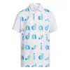 Adidas Junior Graphic Print Golf Polo Shirt HC0250
