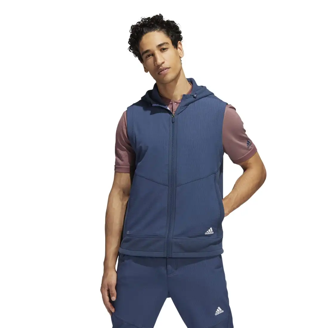 Adidas Hooded Full Zip Golf Vest HF6565 - Image 2