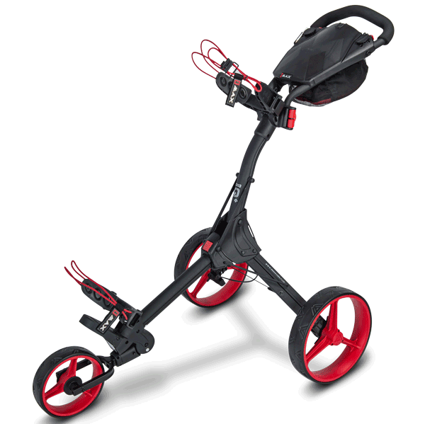 Big Max IQ+ Push Golf Trolley | Black/Red