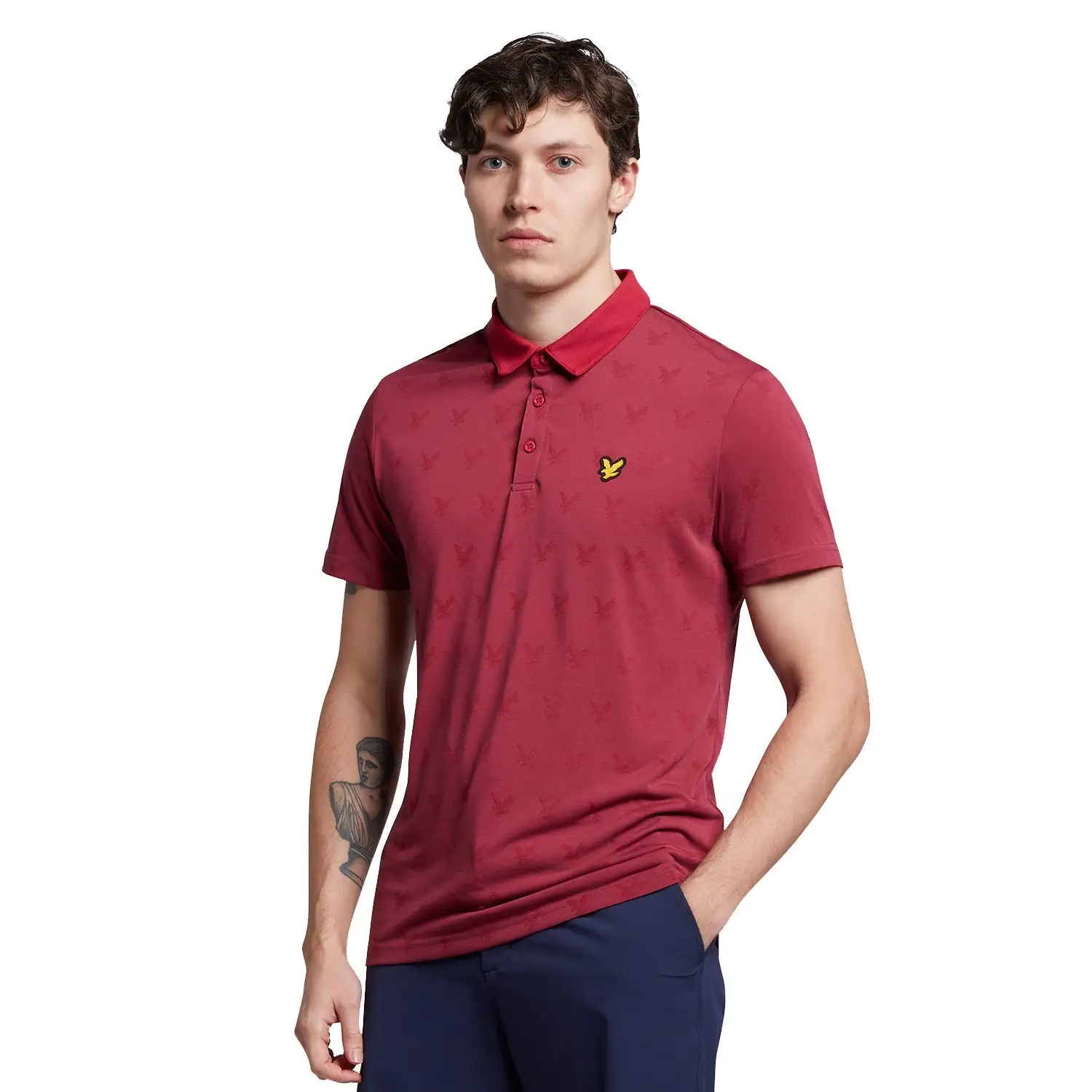 Lyle & Scott Jacquard Golf Polo Shirt SP1562G