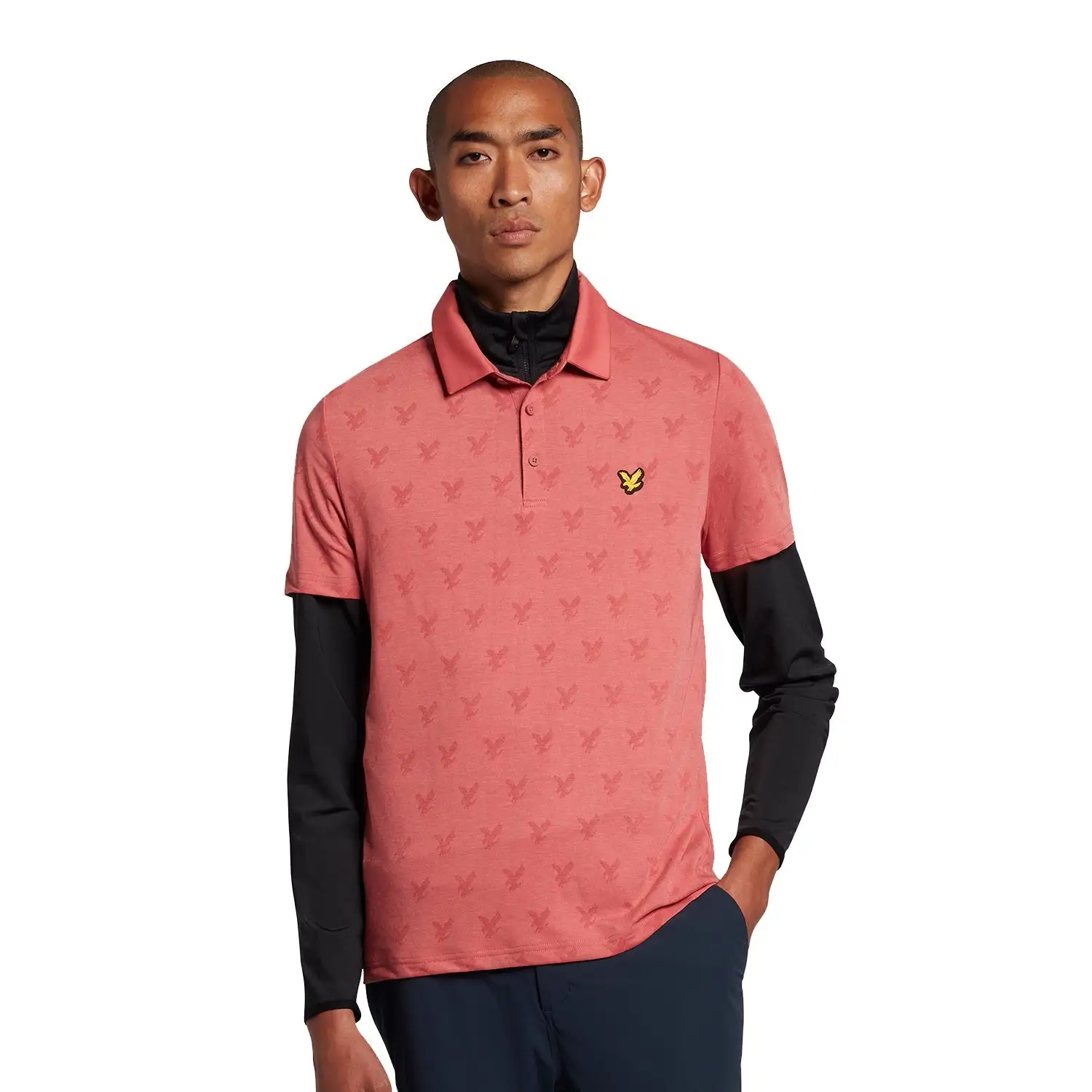 Lyle & Scott Jacquard Golf Polo Shirt SP1562G