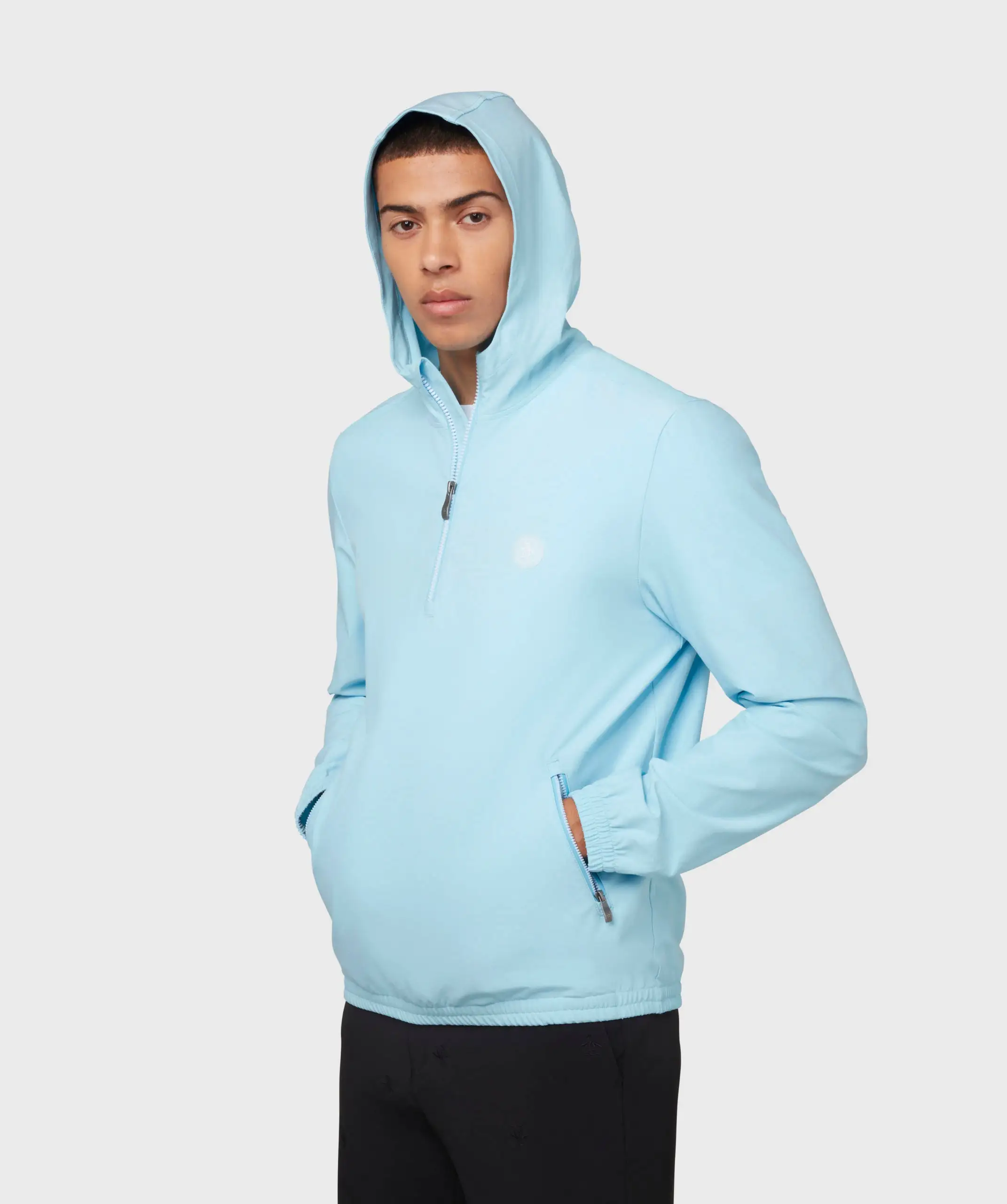 Original Penguin Fine Line Hooded Wind Golf Mid Layer OGGFB015 - Image 3