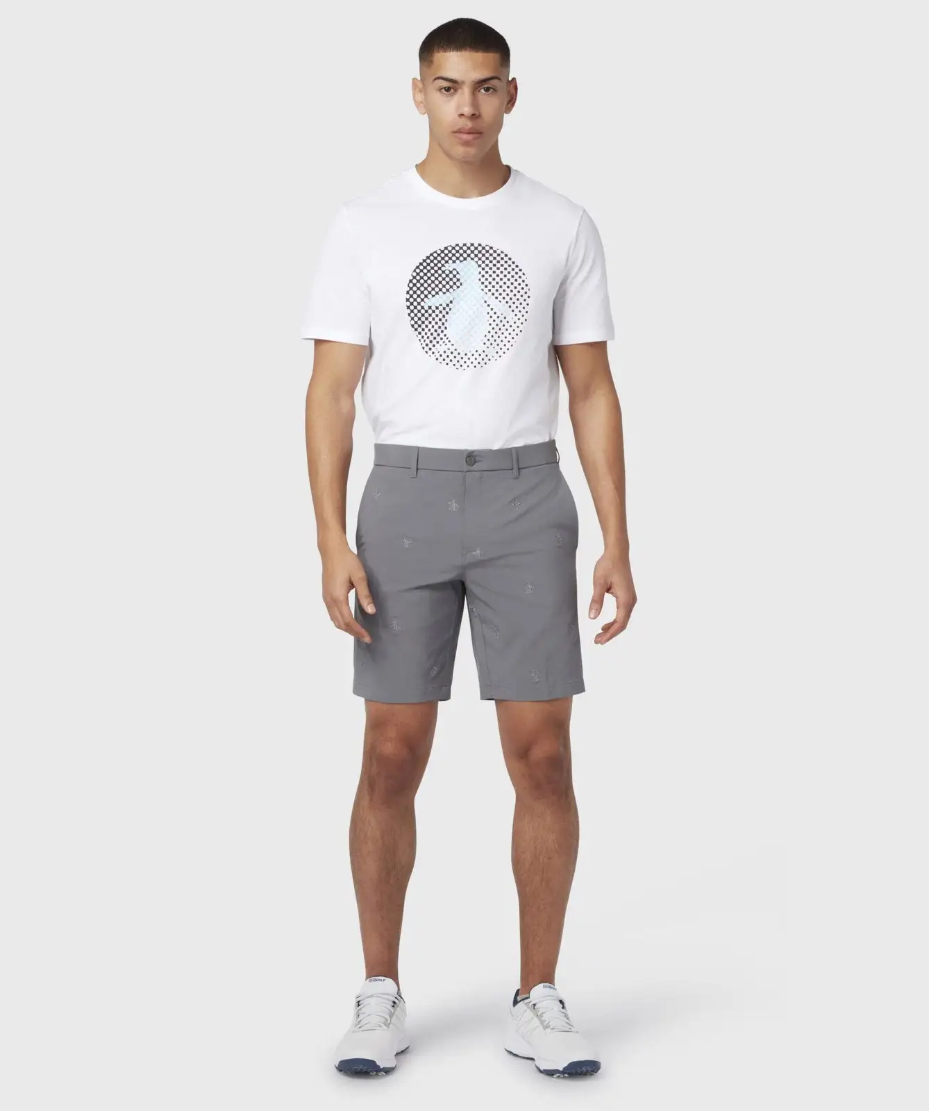 Original Penguin All-Over Embroidered Golf Shorts OGBSB083 - Image 3