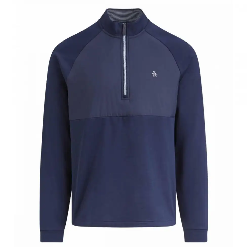 Original Penguin Mixed Media 1/4-Zip Golf Top OGKSB053GG