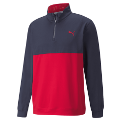 Puma Gamer Colour Block 1/4 Zip Golf Top 532985