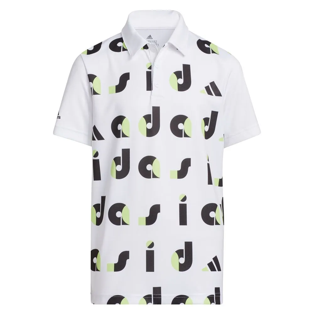 Adidas Graphic Print Junior Golf Polo Shirt