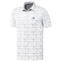 Adidas Jacquard Lines Golf Polo Shirt