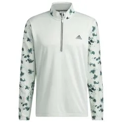 Adidas Splatter Print 1/4 Zip Golf Pullover