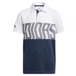 Adidas Junior Print Colour Blocking Polo Shirt GM4116