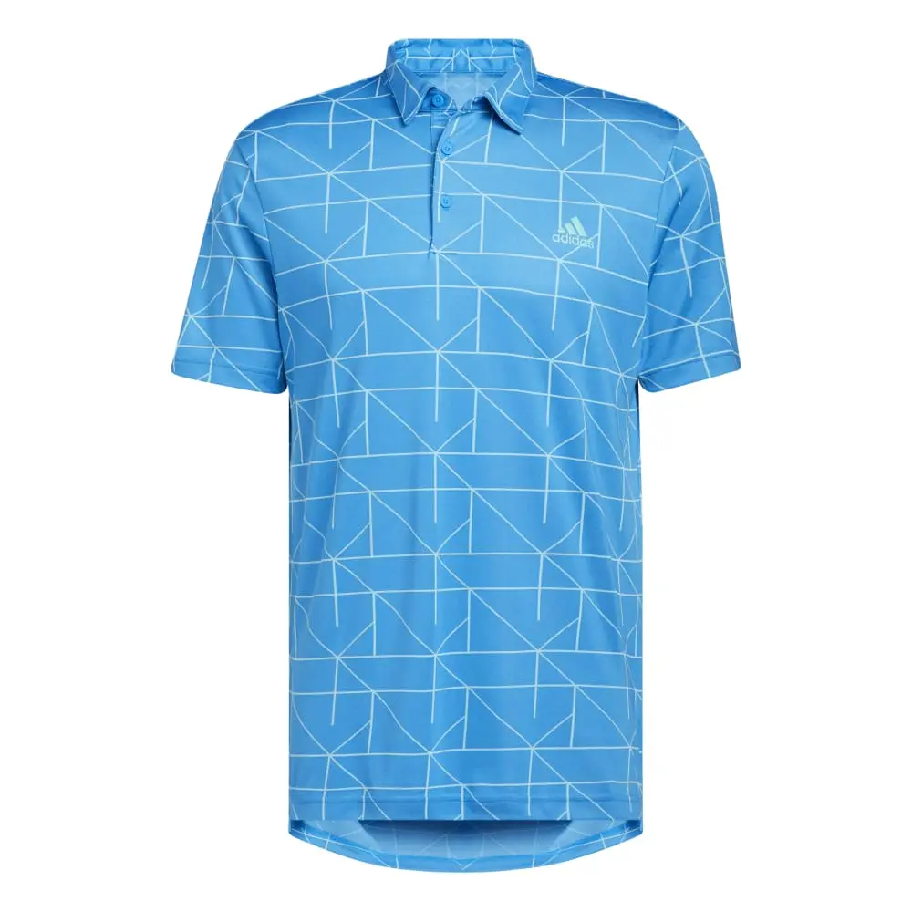 Adidas Jacquard Lines Golf Polo Shirt HA6117