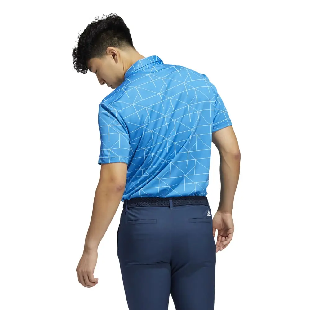 Adidas Jacquard Lines Golf Polo Shirt HA6117 - Image 4