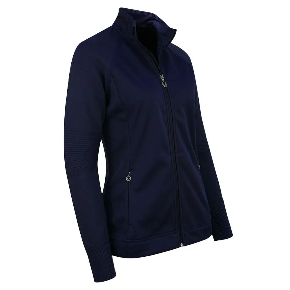 Callaway Midweight Mixed Media Ladies Full-Zip Sweater - Image 2
