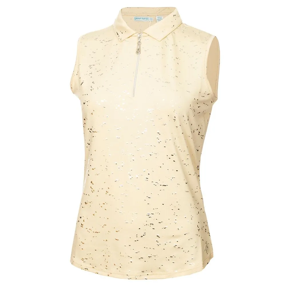 Green Lamb Katrianna Silver Foil Ladies Golf Polo Shirt