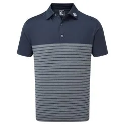 FootJoy Engineered Heather Striped Lisle Golf Polo Shirt