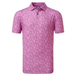 FootJoy Glass Print Lisle Golf Polo Shirt