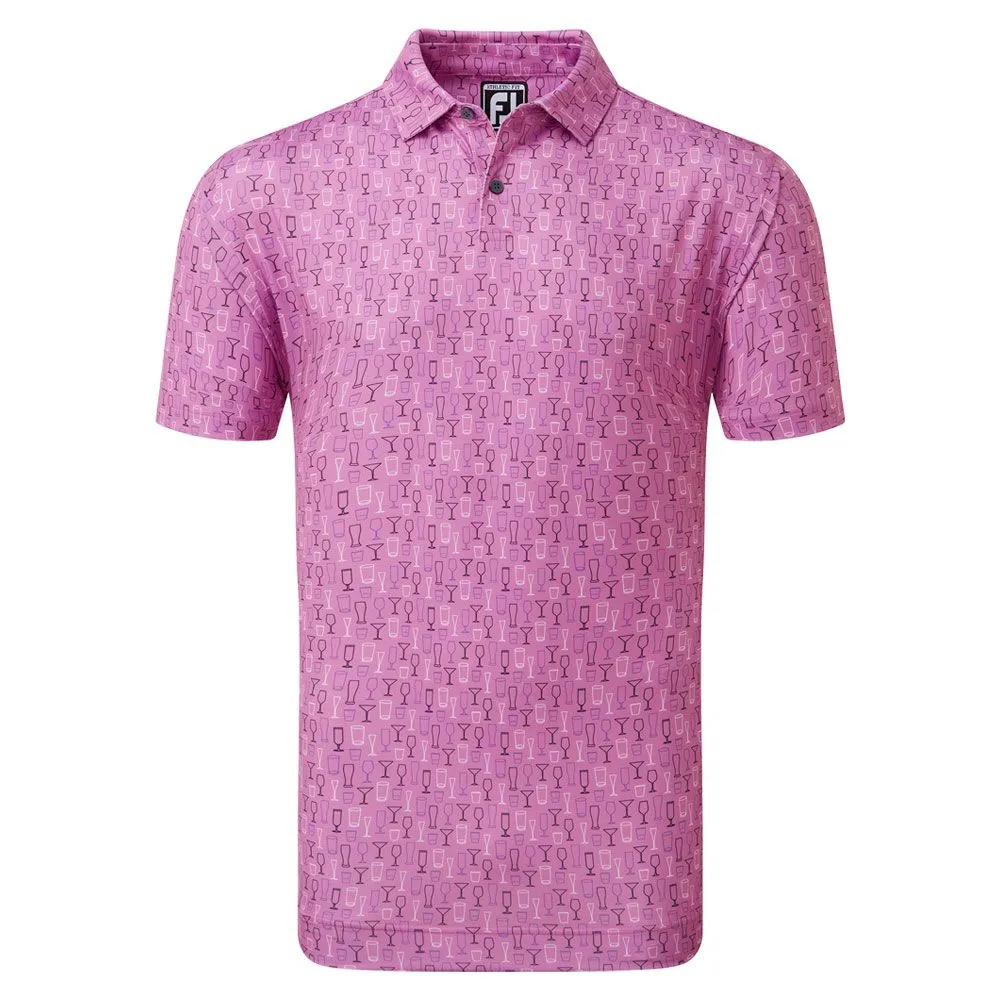 FootJoy Glass Print Lisle Golf Polo Shirt