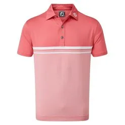 Footjoy Lisle Engineered End On End Stripe Golf Polo Shirt