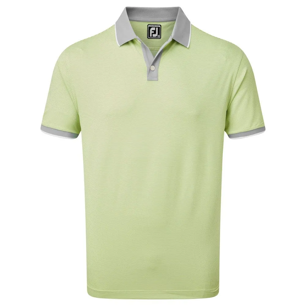 FootJoy Pique Tipped Ministripe Golf Polo Shirt - Image 2