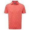 FootJoy School Of Fish Print Lisle Golf Polo Shirt