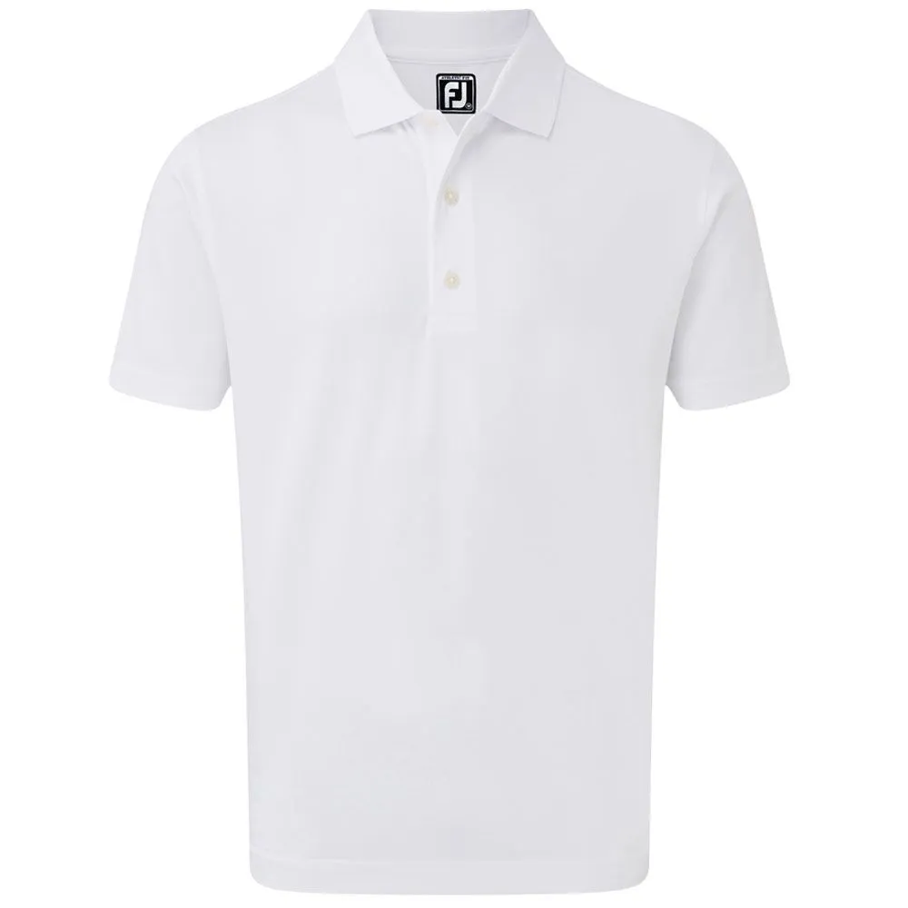 FootJoy Stretch Pique Solid Rib Knit Collar Golf Polo Shirt - Image 2