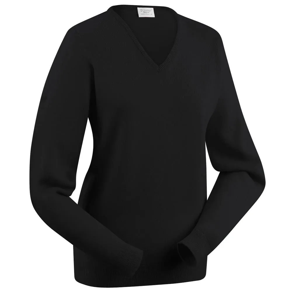 Glenbrae Ladies Lambswool V-Neck Sweater - Image 2