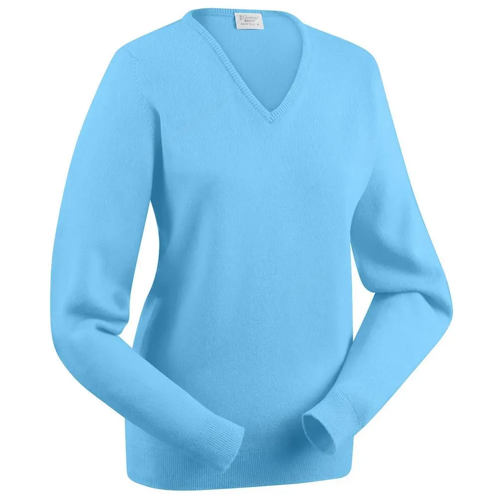 Glenbrae Ladies Lambswool V-Neck Sweater - Image 4