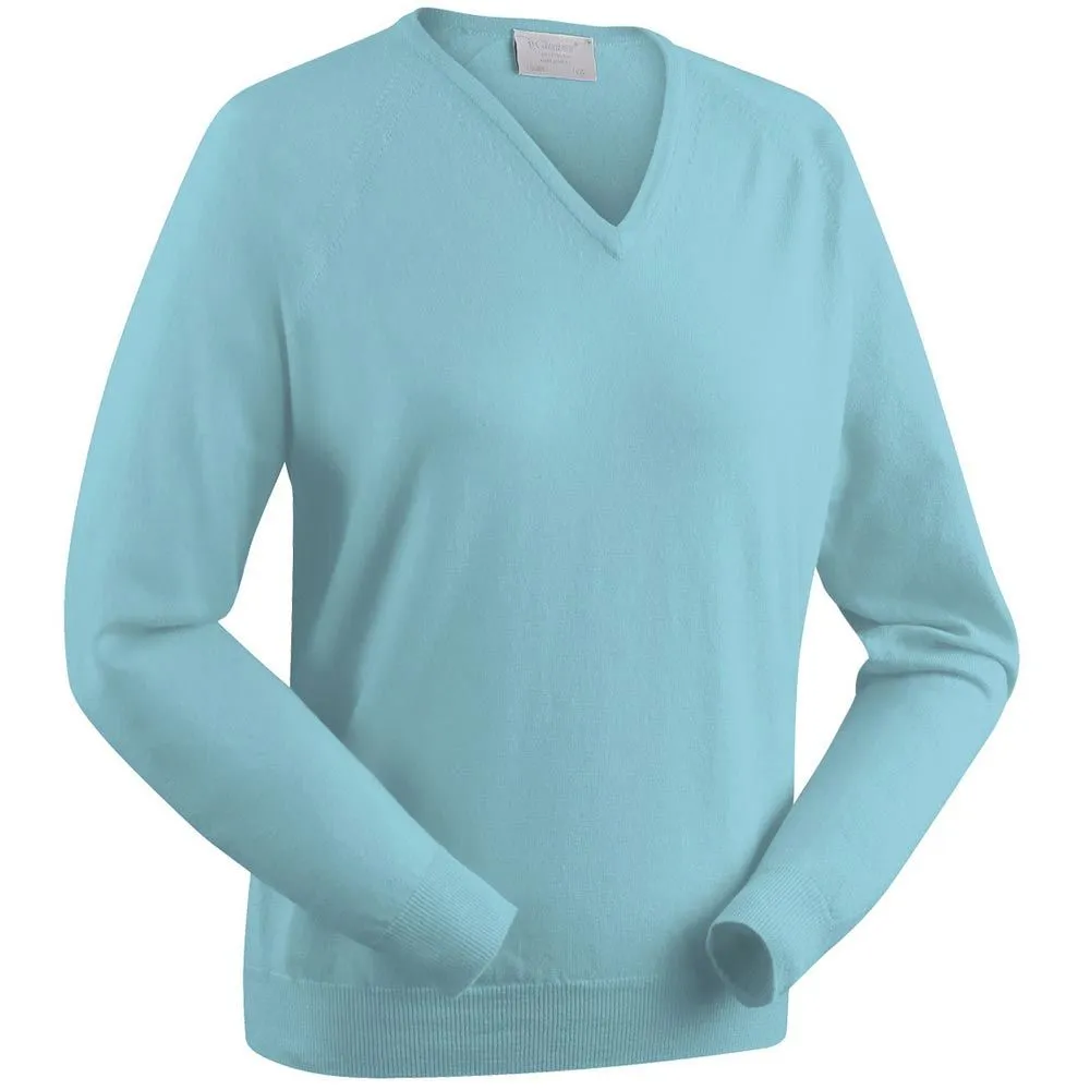 Glenbrae Ladies Merino V-Neck Sweater - Image 3
