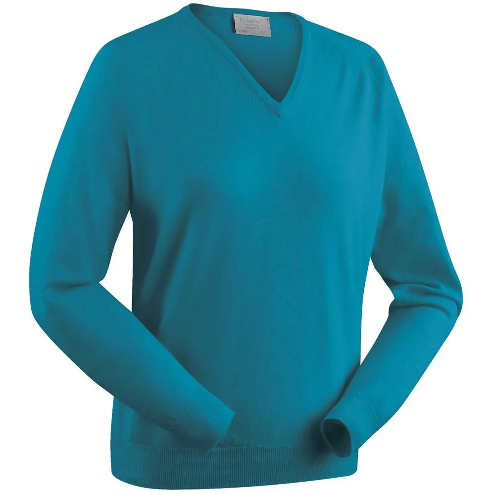 Glenbrae Ladies Merino V-Neck Sweater - Image 4