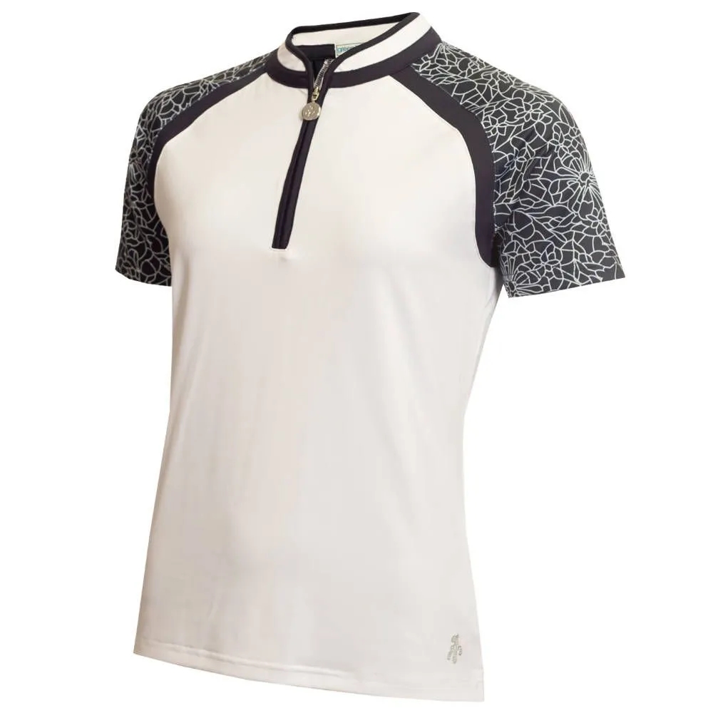 Green Lamb Eithne Raglan Zip Neck Ladies Golf Polo Shirt