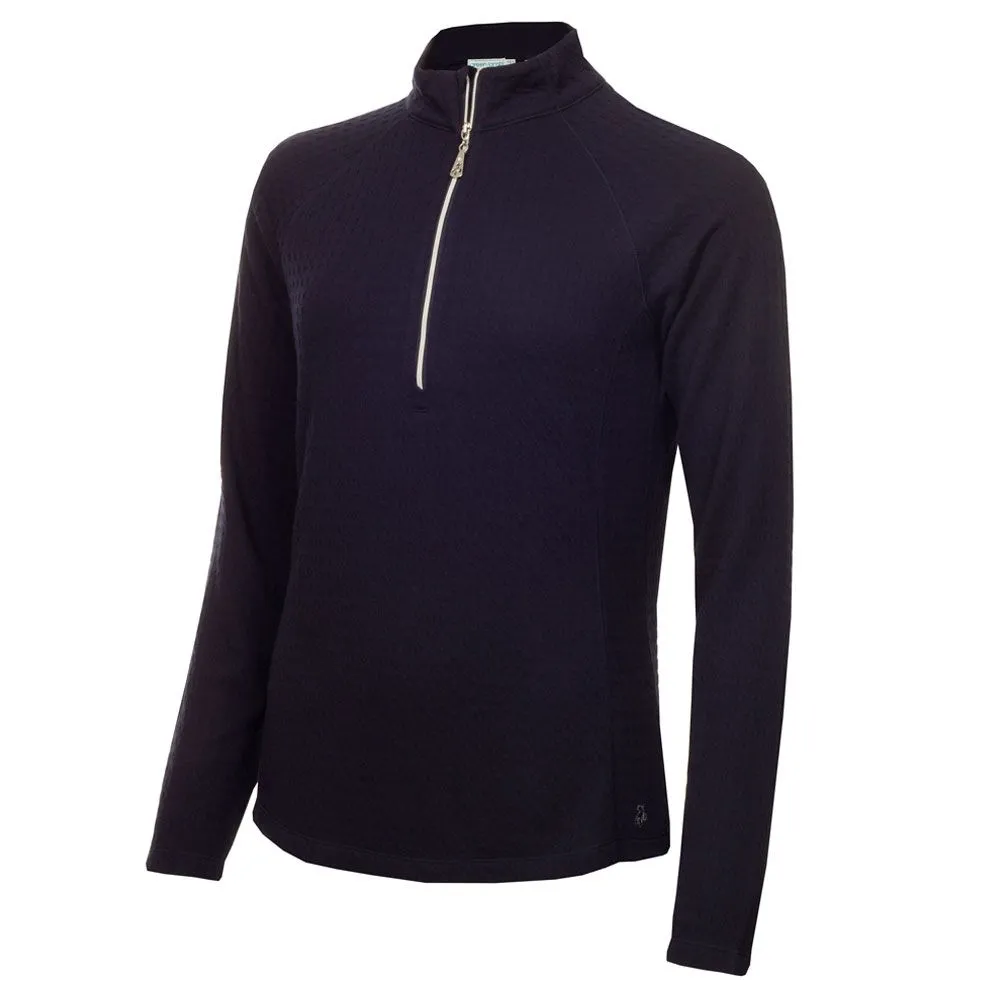 Green Lamb Gloria Waffle 1/2 Zip Ladies Golf Pullover - Image 2