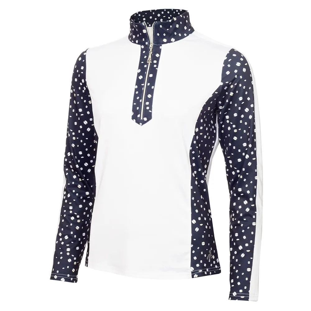 Green Lamb Kaz Raglan Print Ladies Golf Pullover - Image 2