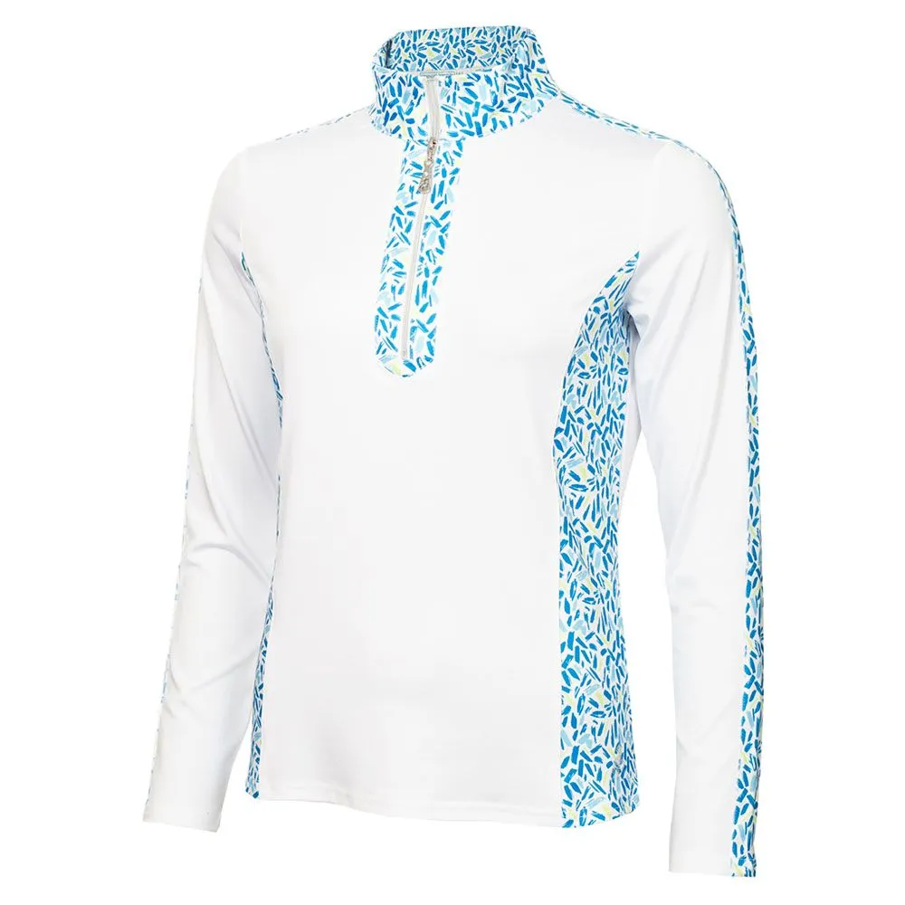 Green Lamb Kaz Raglan Print Ladies Golf Pullover - Image 3