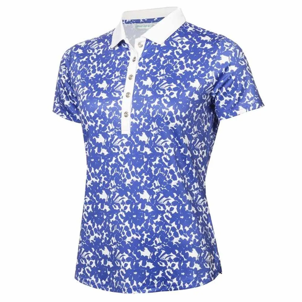 Green Lamb Melanie Printed Ladies Golf Polo Shirt