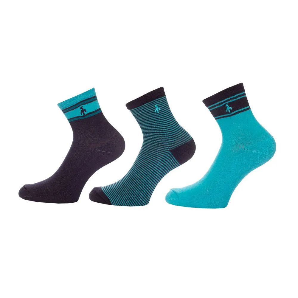 Green Lamb Ladies Patterned Golf Socks - 3 Pack - Image 2