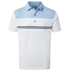 FootJoy Heather Colour Block Lisle Golf Polo Shirt